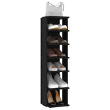 Shoe Cabinets 2 pcs Black 27.5x27x102 cm - Close-Up Angle
