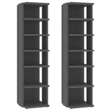 Shoe Cabinets 2 pcs Grey 27.5x27x102 cm