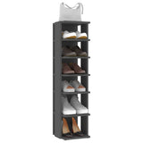 Shoe Cabinets 2 pcs Grey 27.5x27x102 cm - Close-Up Angle