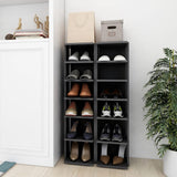 Shoe Cabinets 2 pcs Grey 27.5x27x102 cm