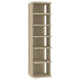 Shoe Cabinet Sonoma Oak 27.5x27x102 cm Engineered Wood - Front View