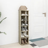 Shoe Cabinet Sonoma Oak 27.5x27x102 cm Engineered Wood - Side View