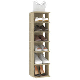Shoe Cabinets 2 pcs Sonoma Oak 27.5x27x102 cm - Close-Up Angle