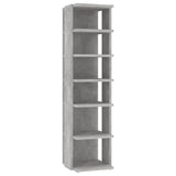 Shoe Cabinet Concrete Grey 27.5x27x102 cm Engineered Wood