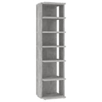 Shoe Cabinet Concrete Grey 27.5x27x102 cm Engineered Wood