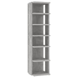 Shoe Cabinet Concrete Grey 27.5x27x102 cm Engineered Wood - Front View