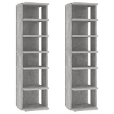 Shoe Cabinets 2 pcs Concrete Grey 27.5x27x102 cm