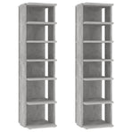 Shoe Cabinets 2 pcs Concrete Grey 27.5x27x102 cm