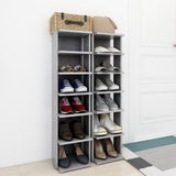 Shoe Cabinets 2 pcs Concrete Grey 27.5x27x102 cm - Side View