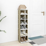 Shoe Cabinet White&Sonoma Oak 27.5x27x102 cm Engineered Wood - Side View