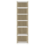 Shoe Cabinet White&Sonoma Oak 27.5x27x102 cm Engineered Wood