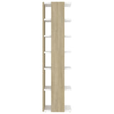 Shoe Cabinet White&Sonoma Oak 27.5x27x102 cm Engineered Wood