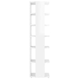 Shoe Cabinet High Gloss White 27.5x27x102 cm Engineered Wood
