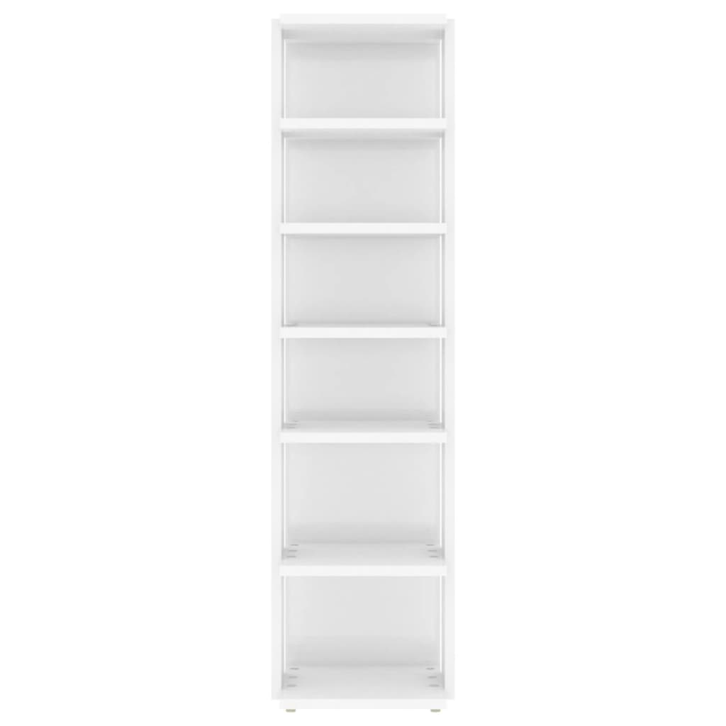 Shoe Cabinets 2 pcs High Gloss White 27.5x27x102 cm