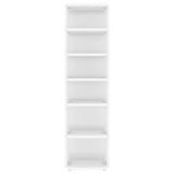 Shoe Cabinets 2 pcs High Gloss White 27.5x27x102 cm