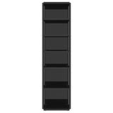Shoe Cabinet High Gloss Black 27.5x27x102 cm Engineered Wood