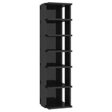 Shoe Cabinets 2 pcs High Gloss Black 27.5x27x102 cm