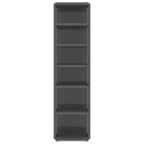 Shoe Cabinets 2 pcs High Gloss Grey 27.5x27x102 cm