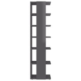 Shoe Cabinets 2 pcs High Gloss Grey 27.5x27x102 cm - Rear View