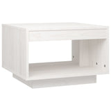 Coffee Table White 50x50x33.5 cm Solid Pinewood