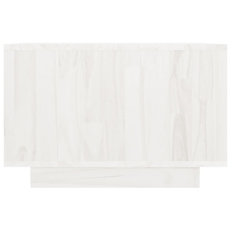 Coffee Table White 50x50x33.5 cm Solid Pinewood
