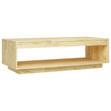 Coffee Table 110x50x33.5 cm Solid Pinewood - Front View