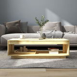 Coffee Table 110x50x33.5 cm Solid Pinewood - Side View