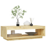 Coffee Table 110x50x33.5 cm Solid Pinewood - Top-Down View