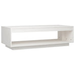 Coffee Table White 110x50x33.5 cm Solid Pinewood