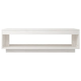 Coffee Table White 110x50x33.5 cm Solid Pinewood