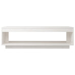 Coffee Table White 110x50x33.5 cm Solid Pinewood