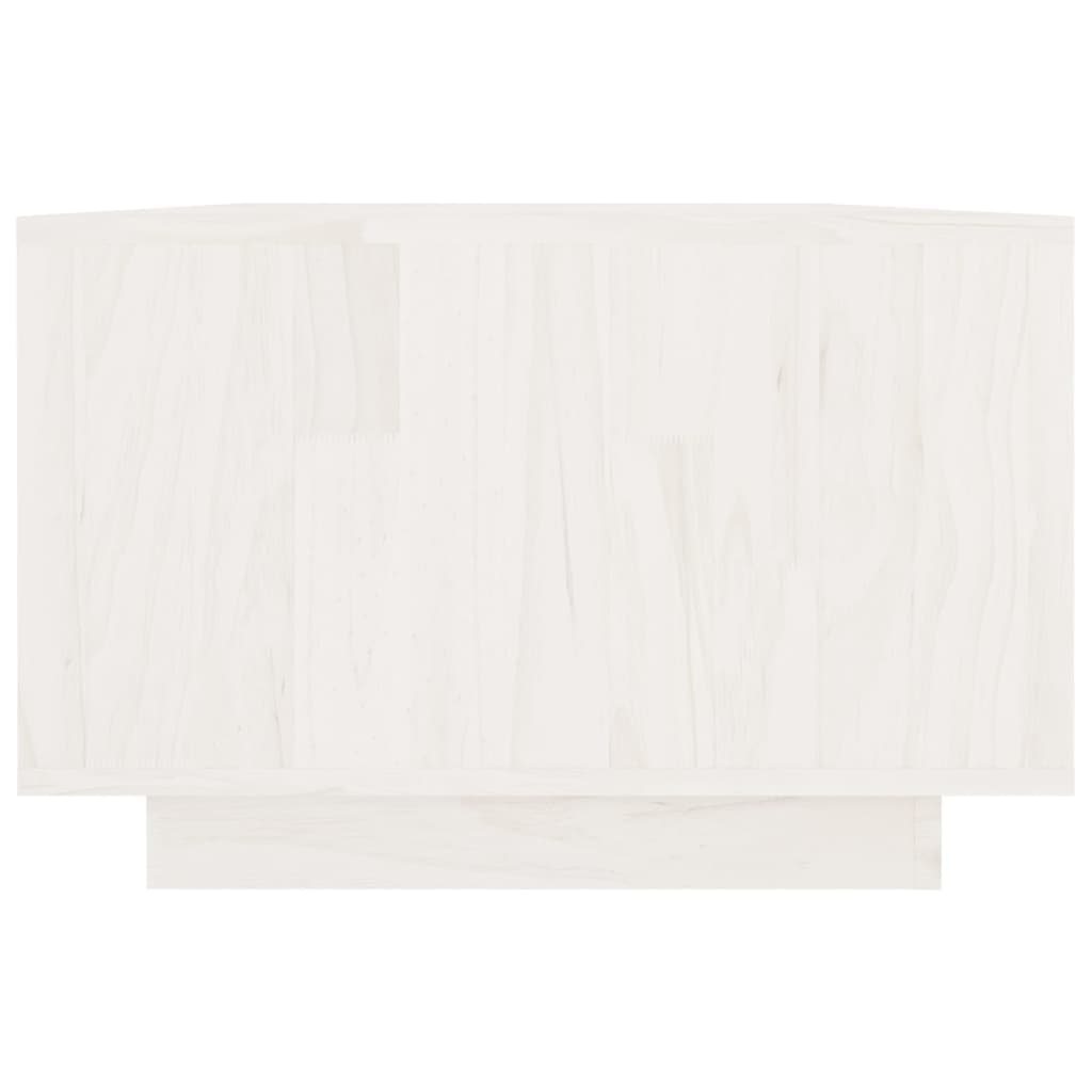 Coffee Table White 110x50x33.5 cm Solid Pinewood