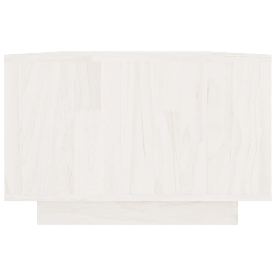 Coffee Table White 110x50x33.5 cm Solid Pinewood