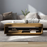 Coffee Table Honey Brown 110x50x33.5 cm Solid Pinewood
