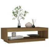 Coffee Table Honey Brown 110x50x33.5 cm Solid Pinewood