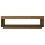 Coffee Table Honey Brown 110x50x33.5 cm Solid Pinewood