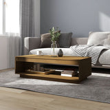 Coffee Table Honey Brown 110x50x33.5 cm Solid Pinewood