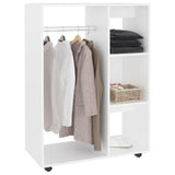 Wardrobe White 80x40x110 cm Engineered Wood - Top-Down View