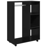 Wardrobe Black 80x40x110 cm Engineered Wood