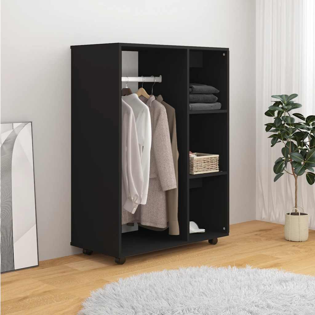 Wardrobe Black 80x40x110 cm Engineered Wood