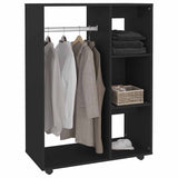 Wardrobe Black 80x40x110 cm Engineered Wood - Top-Down View