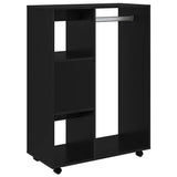 Wardrobe Black 80x40x110 cm Engineered Wood