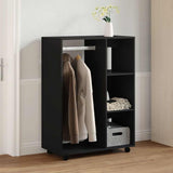 Wardrobe Black 80x40x110 cm Engineered Wood