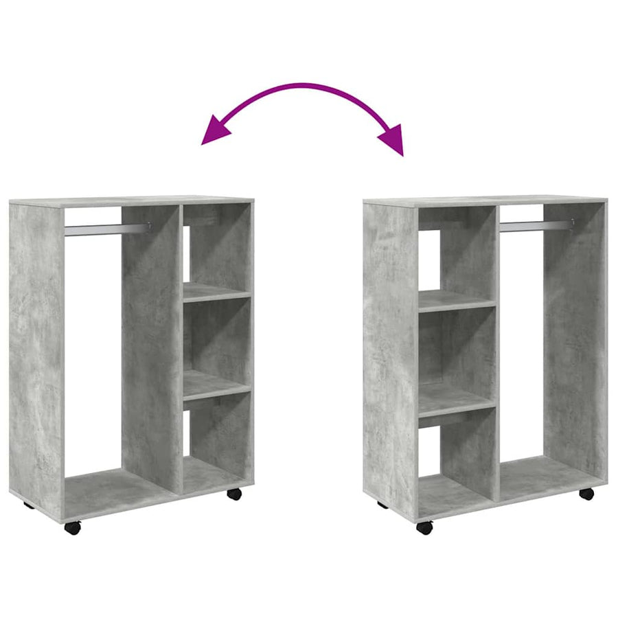 Wardrobe Concrete Grey 80x40x110 cm Engineered Wood