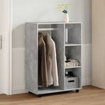 Wardrobe Concrete Grey 80x40x110 cm Engineered Wood