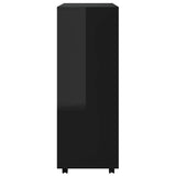Wardrobe High Gloss Black 80x40x110 cm Engineered Wood