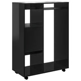 Wardrobe High Gloss Black 80x40x110 cm Engineered Wood
