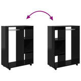 Wardrobe High Gloss Black 80x40x110 cm Engineered Wood