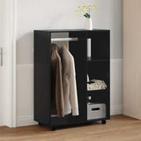 Wardrobe High Gloss Black 80x40x110 cm Engineered Wood