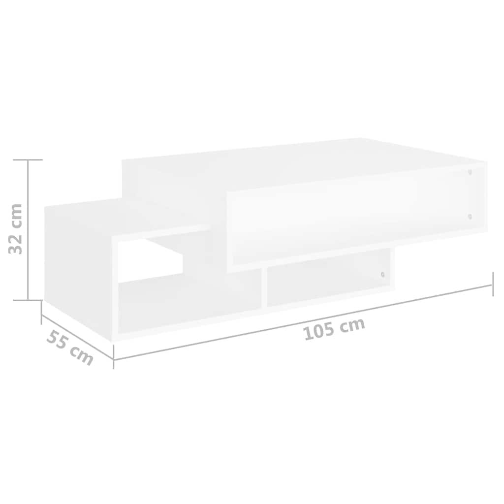 Coffee Table White 105x55x32 cm Engineered Wood